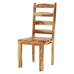 Indian Classic Solid Rosewood Ladder Back Dining Chair Natural