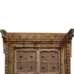Indian Vintage Antique Hand Carved Solid Wooden Door 29