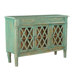 French Arched Hand Carved Mirror Doors Sideboard S76