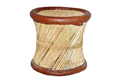 Handmade Natural Bamboo Cane Bar Stool Mudda Stool