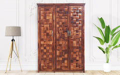 Hand Carved Solid Wooden Cupboard Cabinet Wardrobe D126