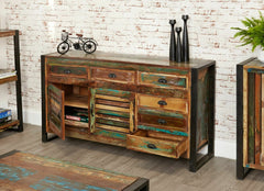 Aspen Reclaimed Wood Industrial Sideboard Buffet Hutch 150cm