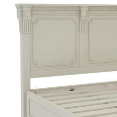 Blanc Indian Solid Wood Platform Bed White