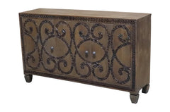 Hand Carved Solid Wood 3 Door Sideboard S82