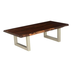 Indian Solid Wood & Iron Live Edge Coffee Table