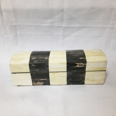 Real Bone Inlay Designer Luxury Jewellery Box Gift Storage Black & White