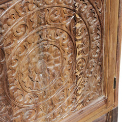 Hand carved Door Solid wood sideboard Natural