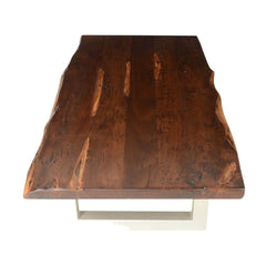 Indian Solid Wood & Iron Live Edge Coffee Table