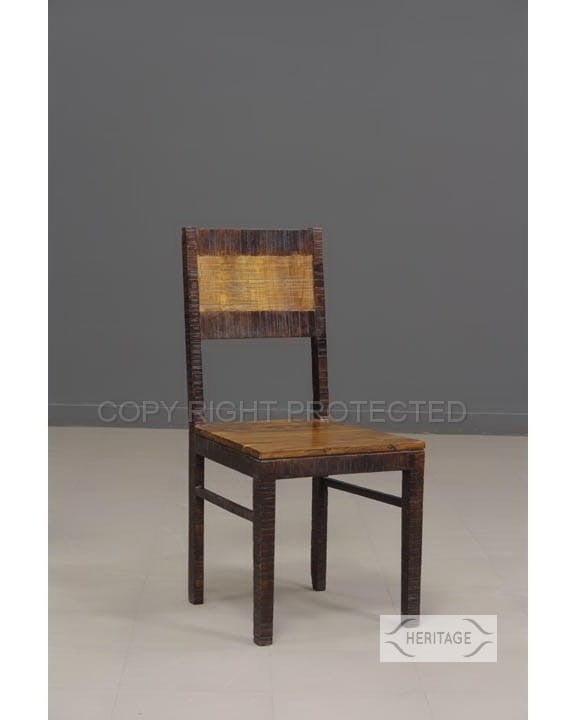 MADE TO ORDER Indian Lyon Wooden Seating Chair Chocolate Brown 45x44x95 cm