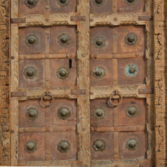 Indian Vintage Antique Hand Carved Solid Wooden Door 29