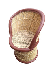 Handmade Hand Woven Natural Armrest Bamboo Mudha Chairs