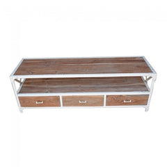 Angle Industrial Entertainment unit TV Stand White L