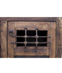 Indian Reclaimed Hand Carved Reclaimed Wood Bathroom Vanity V04