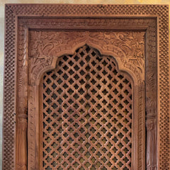 Hand Carved Mango Wood Carvings Wall Hanging Panel 04