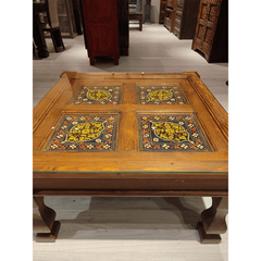 Mughal Hand Painted Solid Wood Coffee Table C28