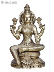 Indian Lord Goddess Lakshmi Idol Brass Statue