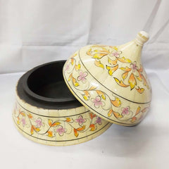 Real Bone Inlay Designer Luxury Round Jewellery Box Gift Storage Yellow D