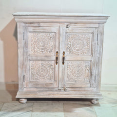 Indian Hand Carved Solid Wood Cabinet D108