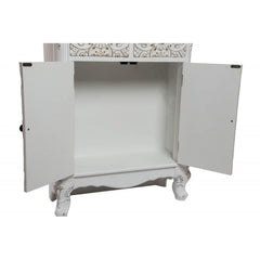 Hand Carved Solid wood sideboard White