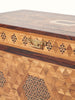 Indian Hand Carved Teak Wood Marquetry Trunk Blanket Box Chest C12