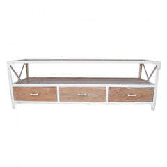 Angle Industrial Entertainment unit TV Stand White L