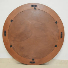 Nirvana Reclaimed Wood Round Wall Mirror Frame 65x3x65Cm