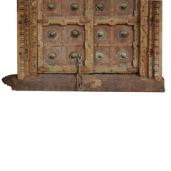 Indian Vintage Antique Hand Carved Solid Wooden Door 29
