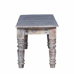 Rustica Reclaimed Solid Wood Rustic Dining Table Set Multicolour C17