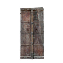 Indian Vintage Antique Hand Carved Teak Wood Door Panel 114