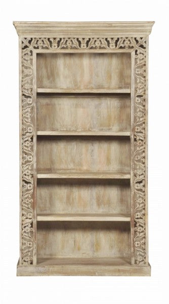 Indian Hand Carved Solid Wood Bookshelf B66