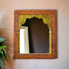 Mehrab Hand Carved Solid Wooden Mirror Frame 36
