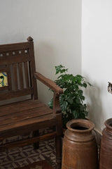Indian Hand Carved Solid Wood Bench B4