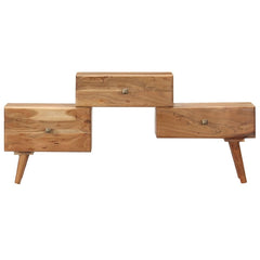 Avalon Solid wood 3 Drawer Tv Unit Natural 110cm