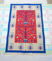 Kilim Wool Handwoven Cotton Dhurrie Durry Rug Jute Floor Covering Pattern 3