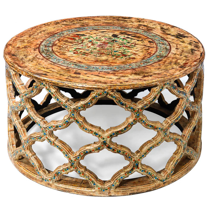 Bristol Hand Carved Painted Solid Wood Coffee Table C73