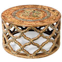 Bristol Hand Carved Painted Solid Wood Coffee Table C73
