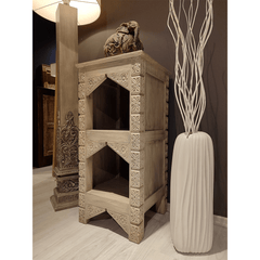 Indian Hand Carved Solid Wood Side Table 04