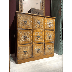 Hand Carved Solid Hard Wood Dresser Chest of Drawers D4