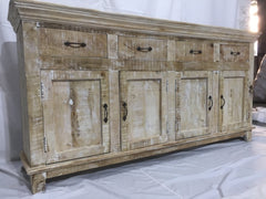 Bleached Mango Wood Large Sideboard Shabby Chic French Style Buffet 180cm