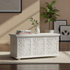 Indian Hand Carved Solid Wood Storage Blanket Box C44