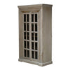 Hand Carved Solid Wooden Glass Doors Cabinet Cupboard Wardrobe D143