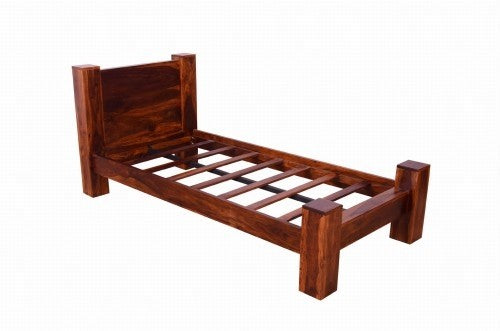 Boston Contemporary Solid Wooden Single Bed with