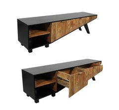 Corsica Sloan Mango Wood TV Cabinet Free Standing Media Console Movable TV Unit 170cm