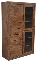 MADE TO ORDER Avalon Solid Wood Display Large Cabinet 120x40x200 cm