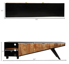 Corsica Sloan Mango Wood TV Cabinet Free Standing Media Console Movable TV Unit 170cm