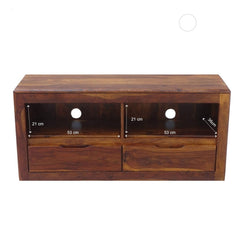 MADE TO ORDER Indian Wooden TV Unit Honey Brown 120x40x55 cm