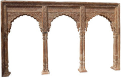 Handcarved Jharokha Arch Design Mirror Frame 150x100x4Cm