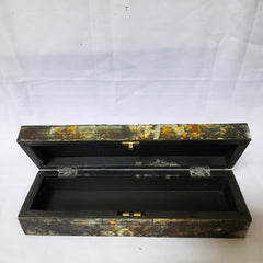 Real Bone Inlay Designer Jewellery Box Gift Storage Black E