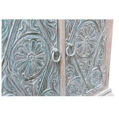 Indian Hand Carved Solid Wooden Cupboard Wardrobe D56