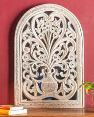 Hand Carved Solid Wood Wall Hanging Panel 22
